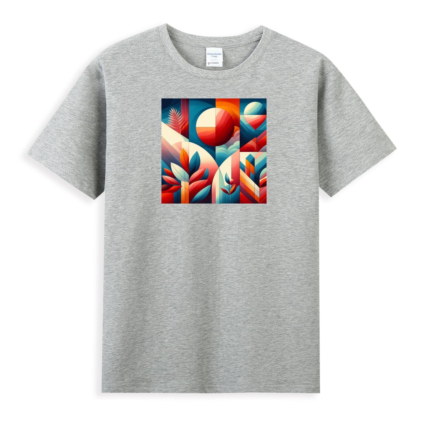 Women's 100% Cotton T-Shirt - Abstract Geometric Nature Design