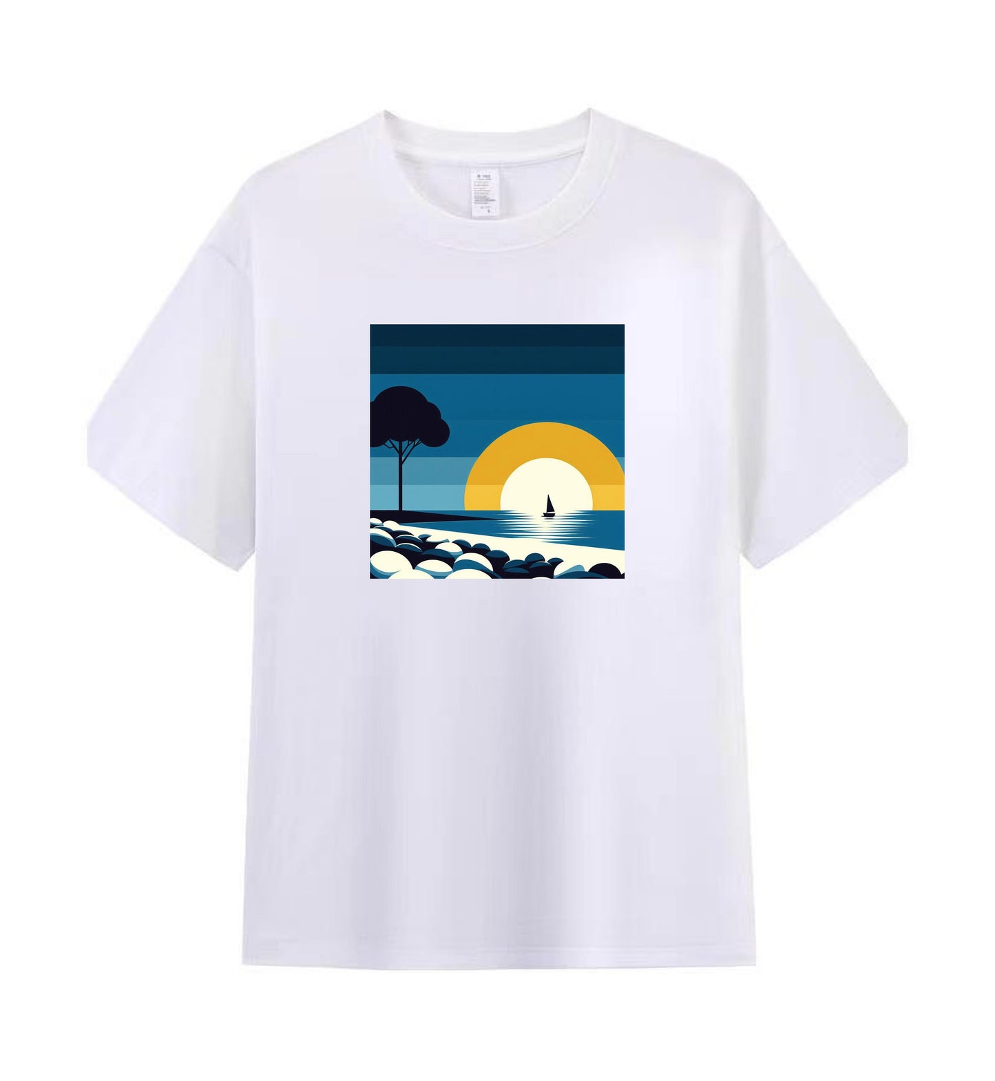Serene Sunset Sail Graphic Tee 3