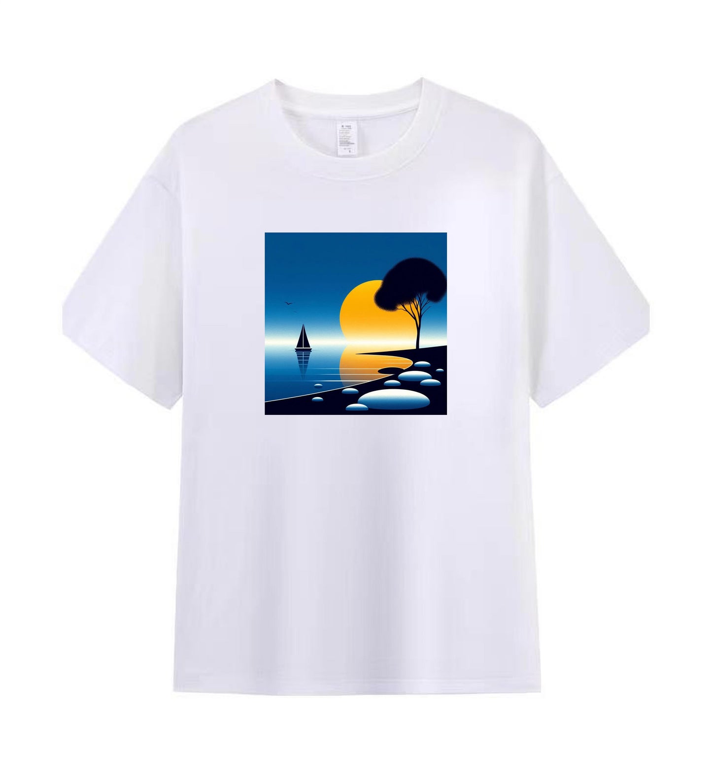 Serene Sunset Sail Graphic Tee 4
