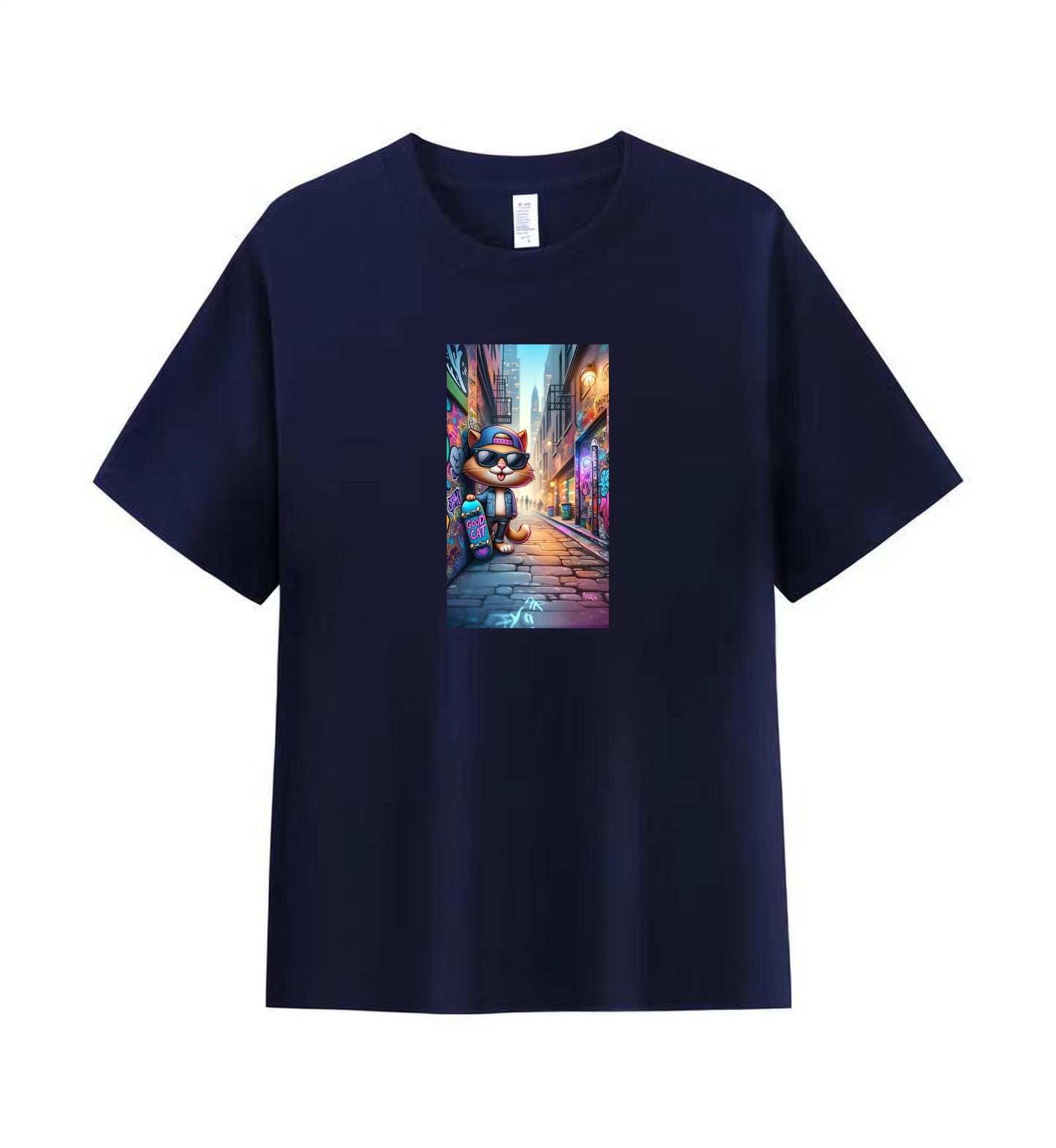 Graffiti Alley Cat Graphic Tee