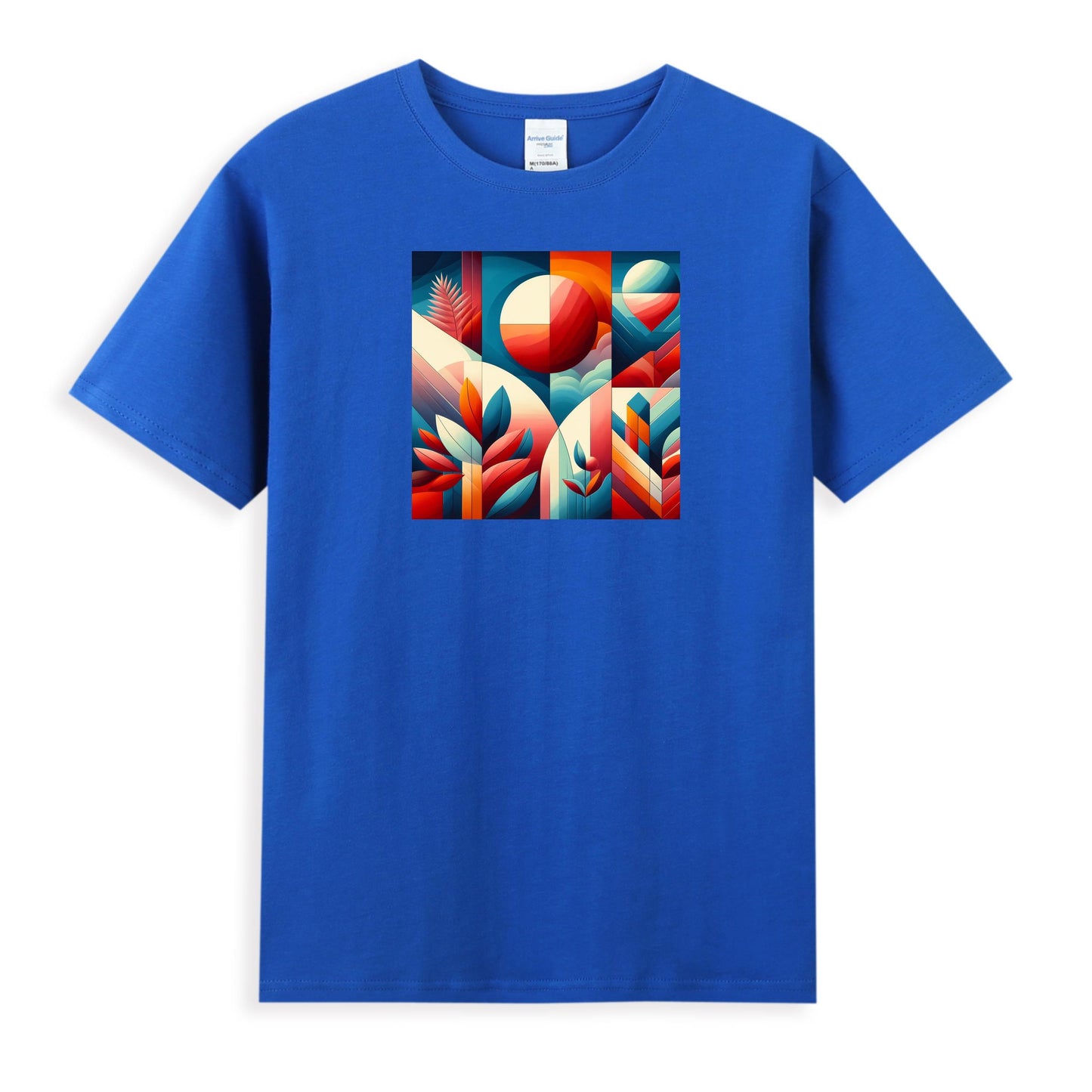 Women's 100% Cotton T-Shirt - Abstract Geometric Nature Design