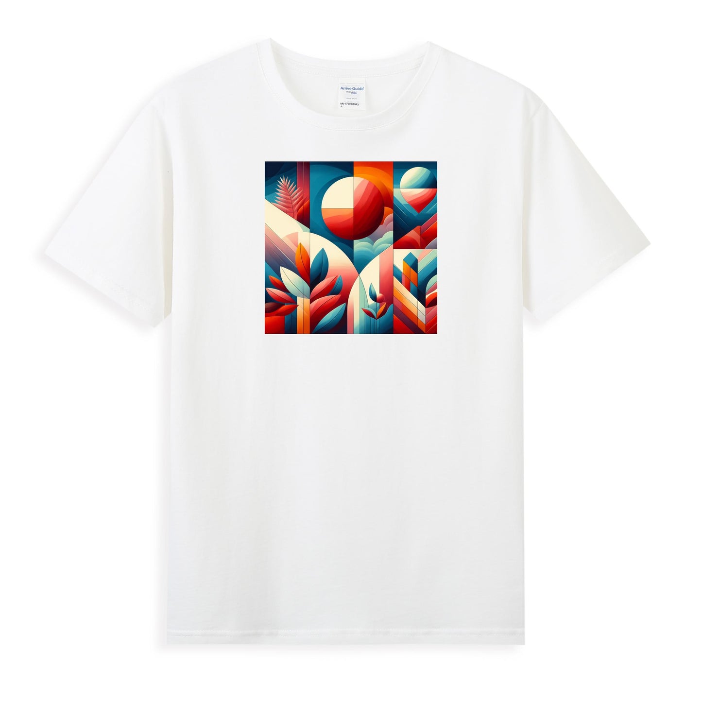 Women's 100% Cotton T-Shirt - Abstract Geometric Nature Design