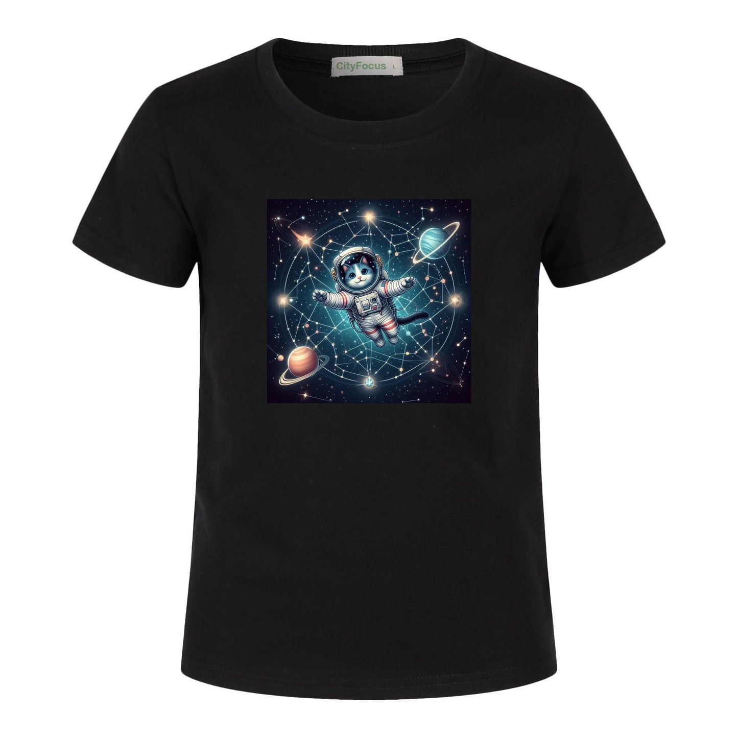 Space Explorer Cat Kids Tee 2