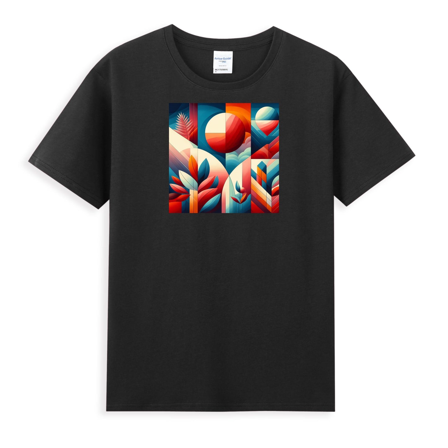 Women's 100% Cotton T-Shirt - Abstract Geometric Nature Design