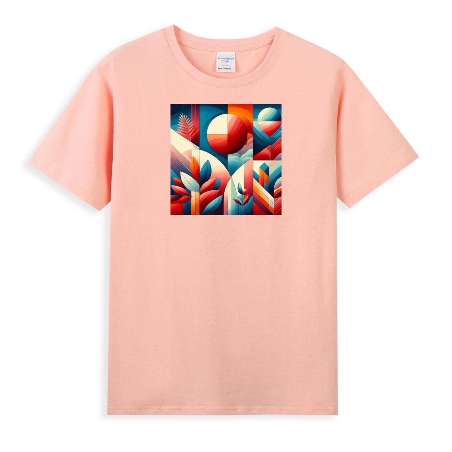 Women's 100% Cotton T-Shirt - Abstract Geometric Nature Design