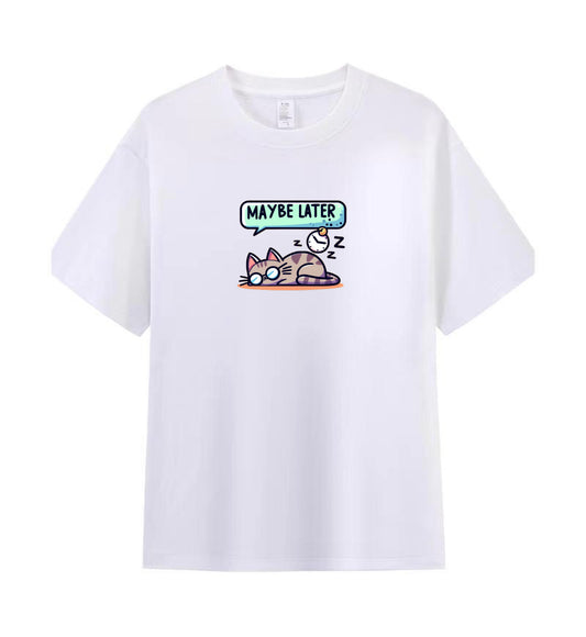 Lazy Cat Maybe Later T-shirt for Men