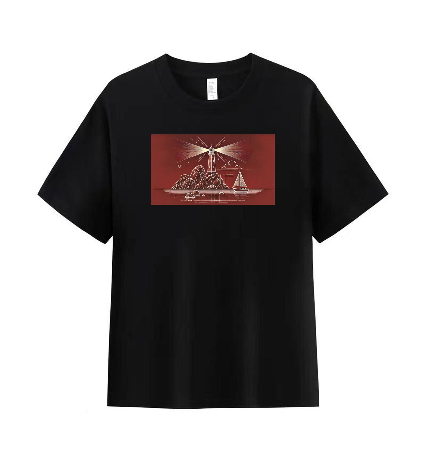 Men's Lighthouse Beacon Graphic Cotton Tee
