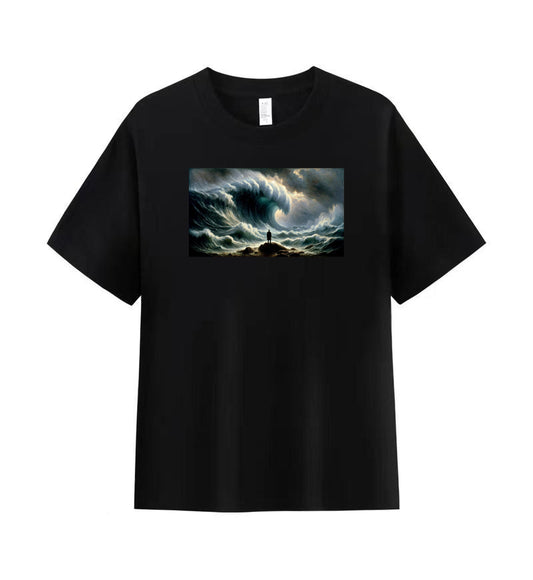 Standing Strong Against the Storm Men’s 100% Premium Cotton T-Shirt
