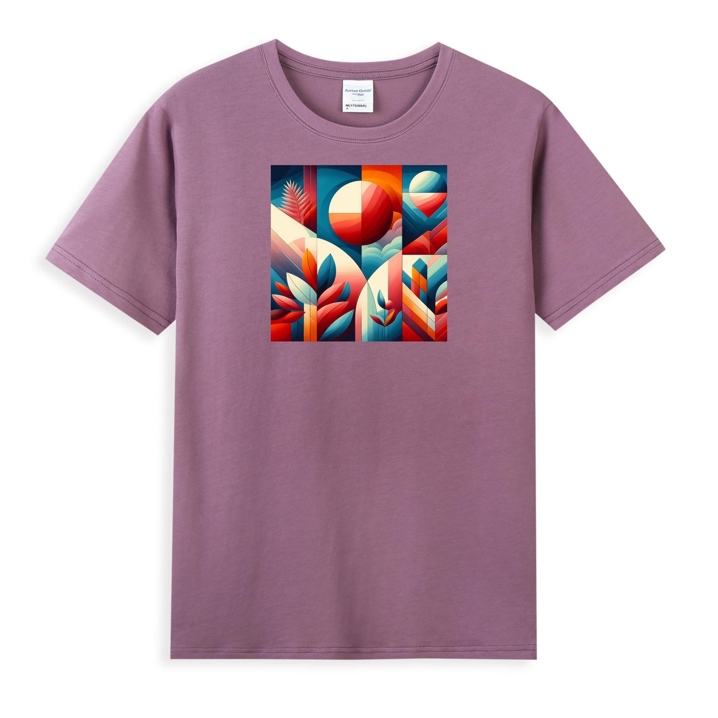 Women's 100% Cotton T-Shirt - Abstract Geometric Nature Design