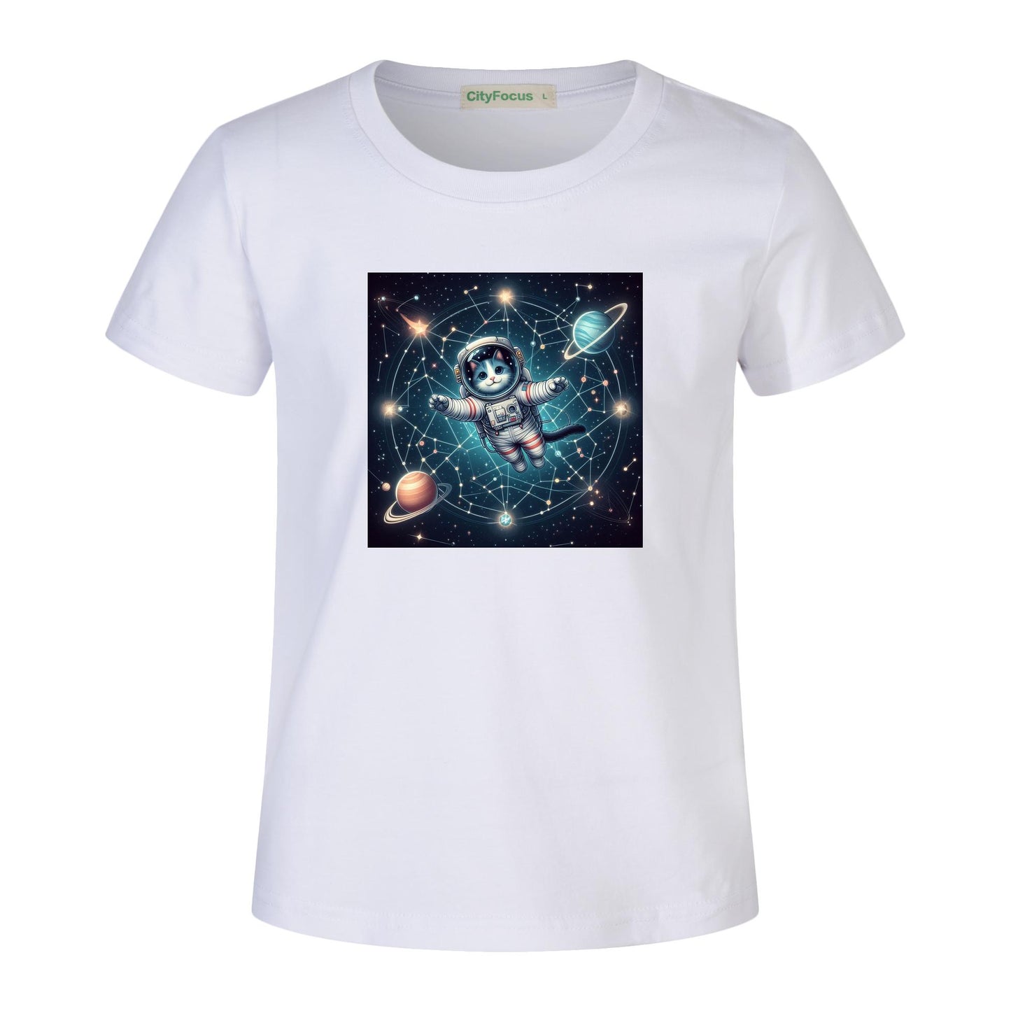 Space Explorer Cat Kids Tee 2