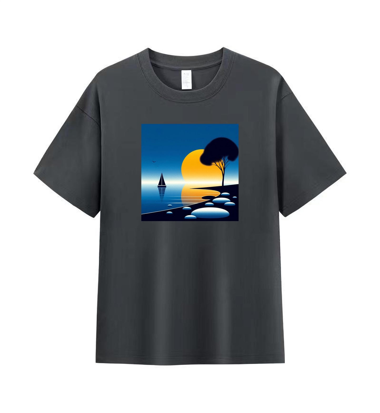 Serene Sunset Sail Graphic Tee 4