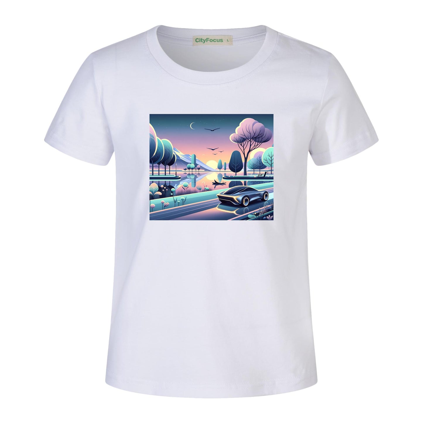 100% cotton Boys' Futuristic Cityscape Graphic Tee 10